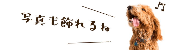 写真も飾れるね！