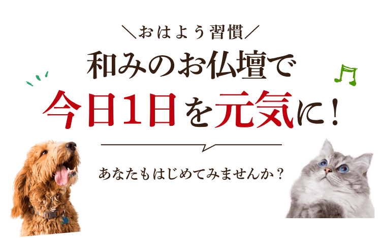 1日を元気に、和みのお仏壇で毎日おはよう習慣